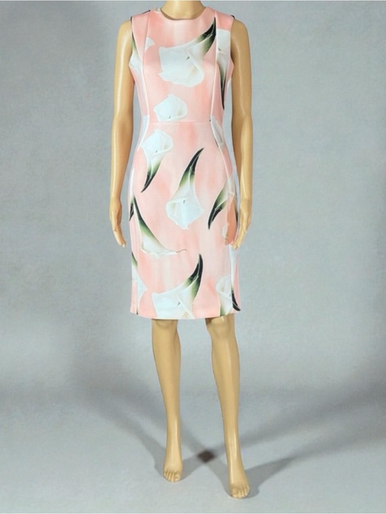 Calvin Klein Dresses & Skirts - Sleeveless Pink Calla Lily Midi Dress